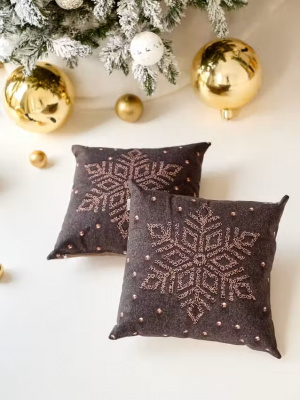Чехол для подушки 45*45 см Fleola snowflake7