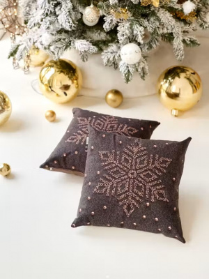 Чехол для подушки 45*45 см Fleola snowflake7